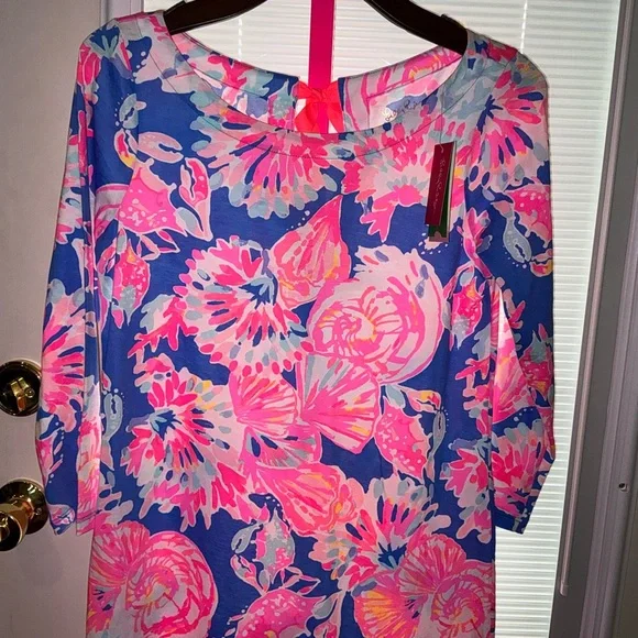 Lilly Pulitzer NWT Noelle Dress Navy Bayside Stripe Size S - Picture 3 of 16